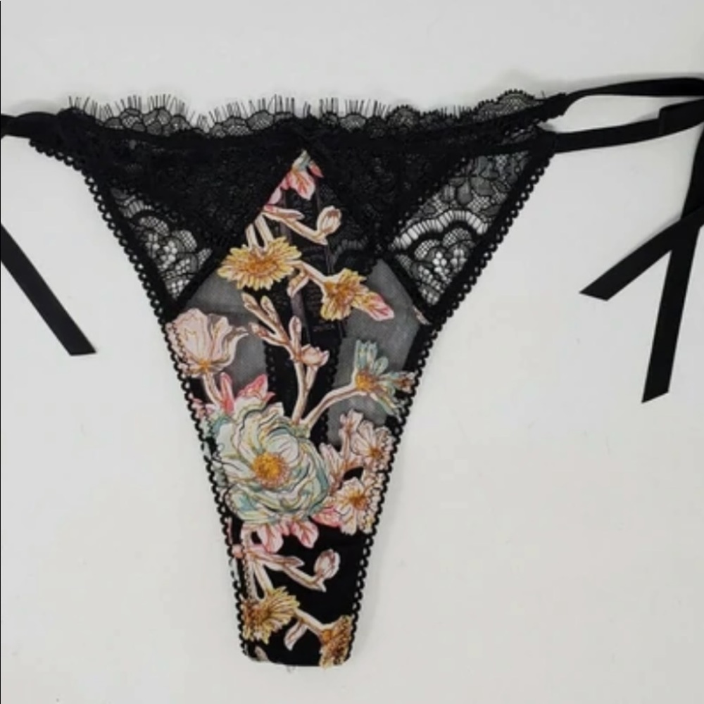Victorias Secret floral embrioded thong